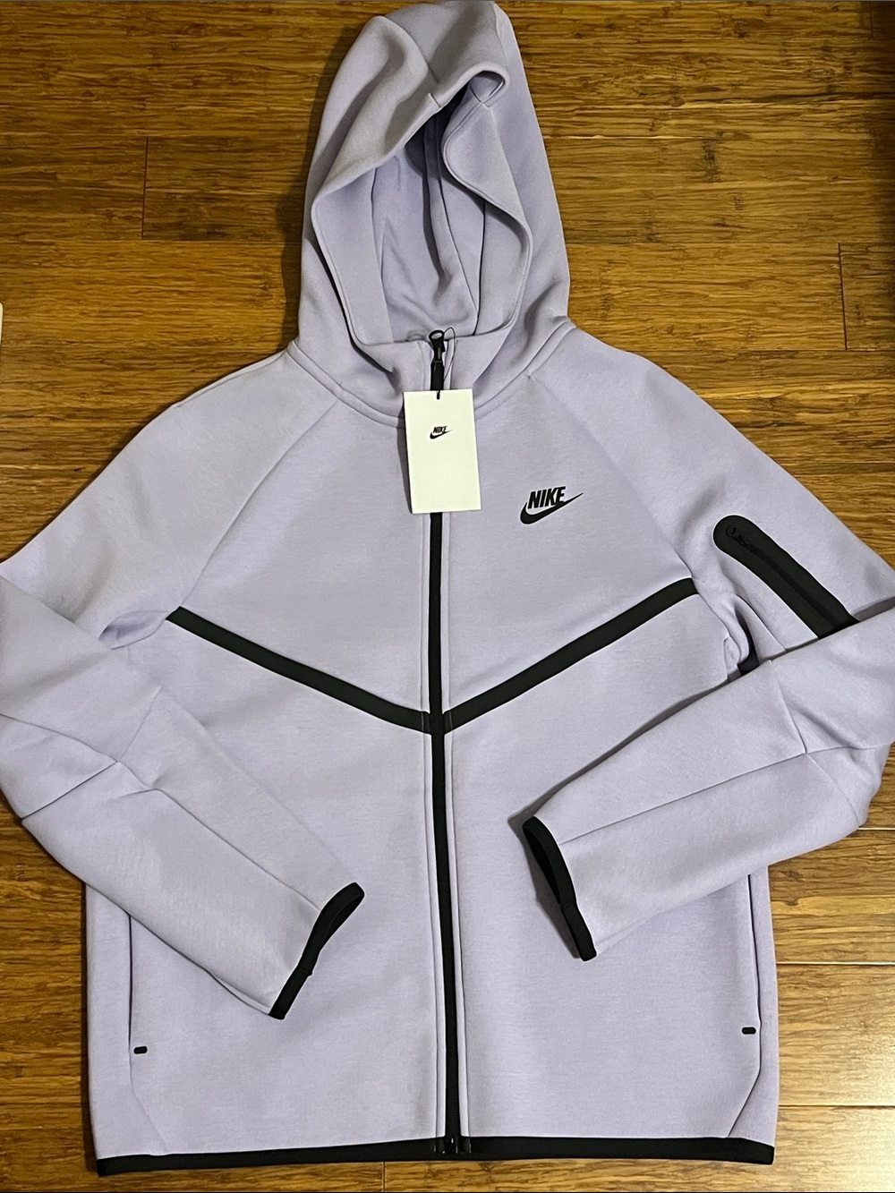 Nike Lavender Hooded Full-Zip Jacket with Black Trim